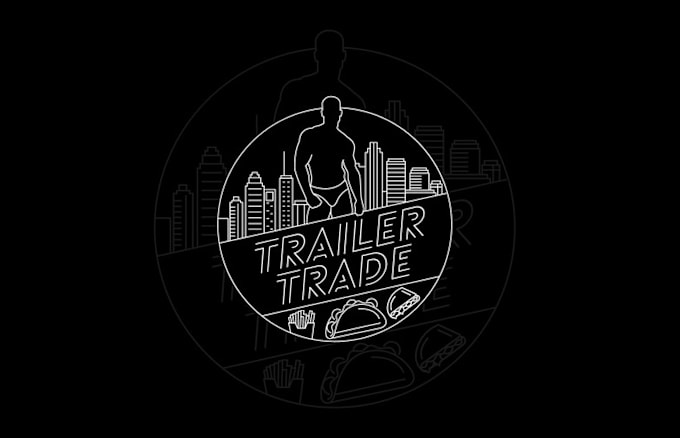 bar food trailer logo design