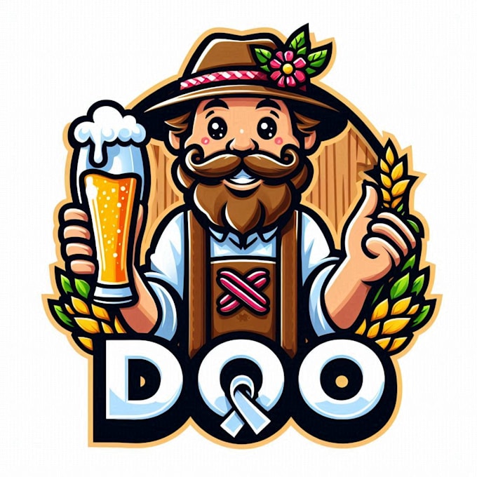 do mascot oktoberfest beer logo design 1 day