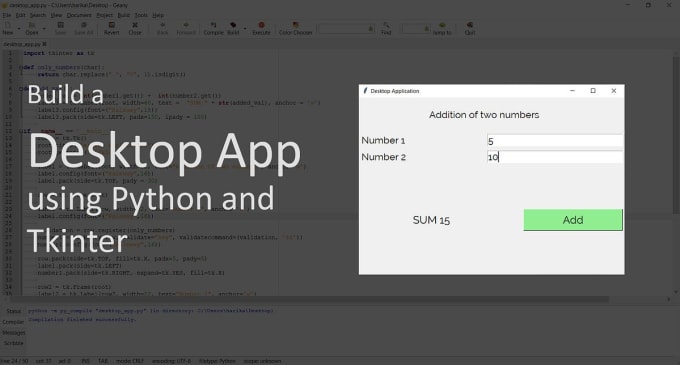 Build a desktop app for windows with tkinter and pyqt5 python by ...