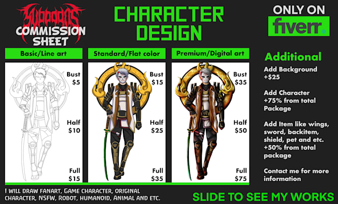 Draw character and concept art design by Unggulk | Fiverr