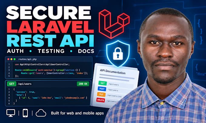 develop a secure laravel rest API for your web or mobile app