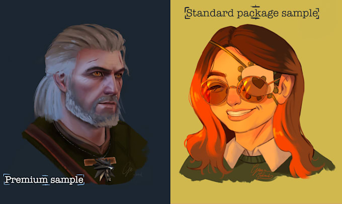 make you a cool semirealistic or anime portrait