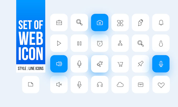 design unique custom vector flat icons for app or website