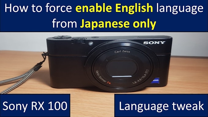 remotely fix language sony rx100 camera