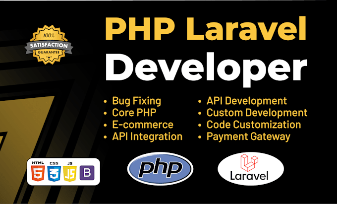 develop website and admin panel in laravel php
