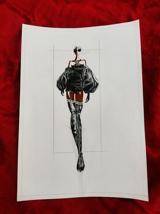 draw fashion illustration or sketch