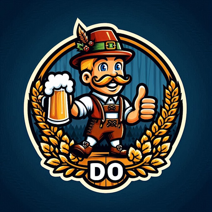 do mascot oktoberfest beer logo design