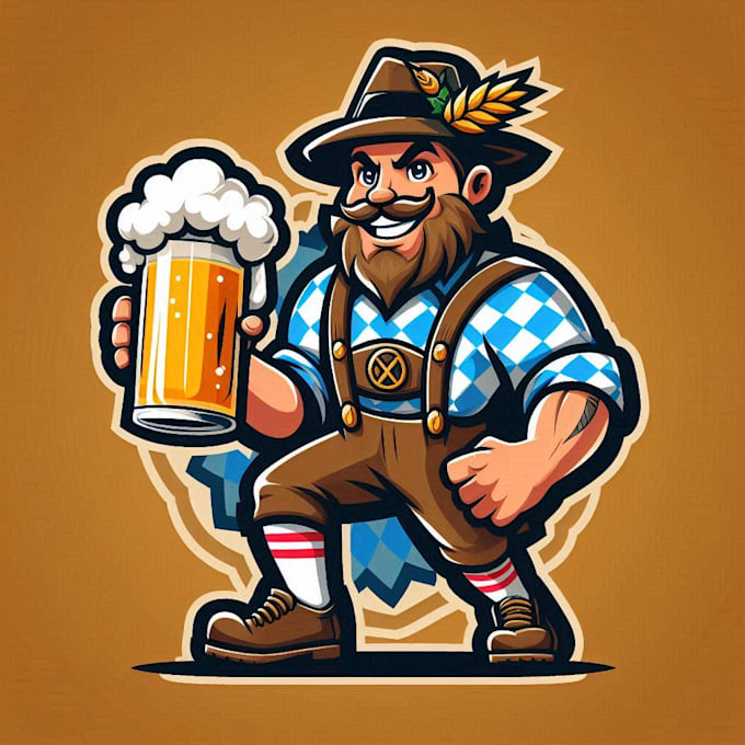 do mascot oktoberfest beer logo design