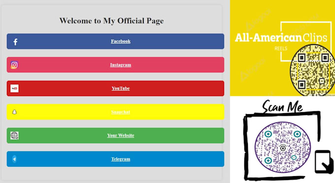 create a advanced qr code design and landing page