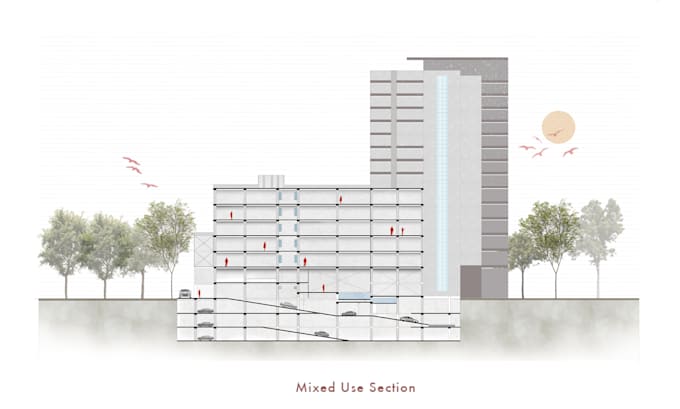 do 2d architectural drawings and renderings in photoshop