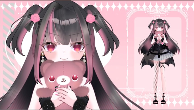 draw anime 2d vtuber model, 2d vtuber rigging, live2d vtuber model, 2d vtuber