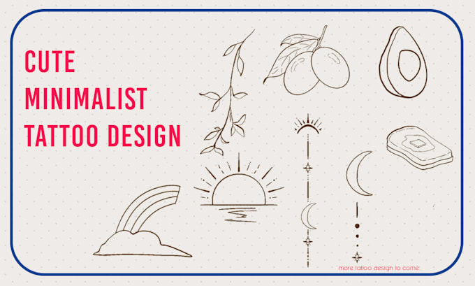 draw a cute minimalist custom tattoo design for you