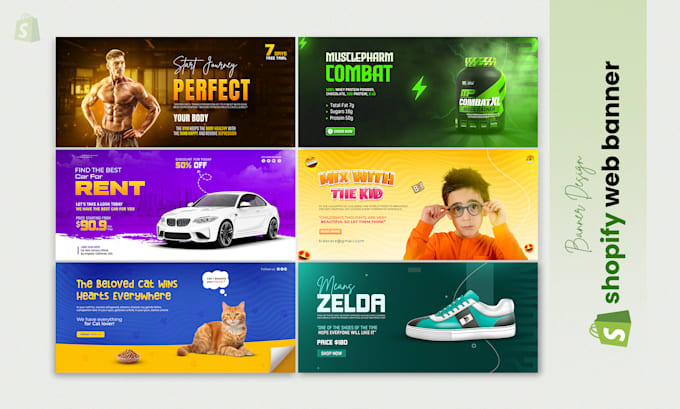 design shopify store banner, web banner, hero image, header, and shopify banner