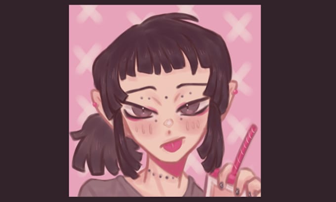 draw a portrait in a soft anime style