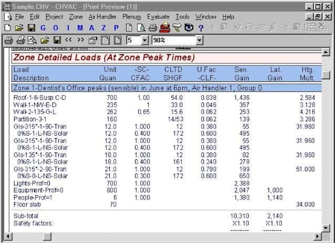 Perform commercial hvac load calculation manual n by Hvac report Fiverr