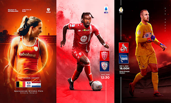 design football matchday poster players and sport events