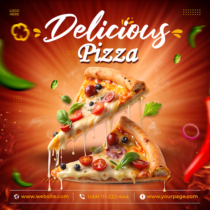 design eye catching food menu and poster