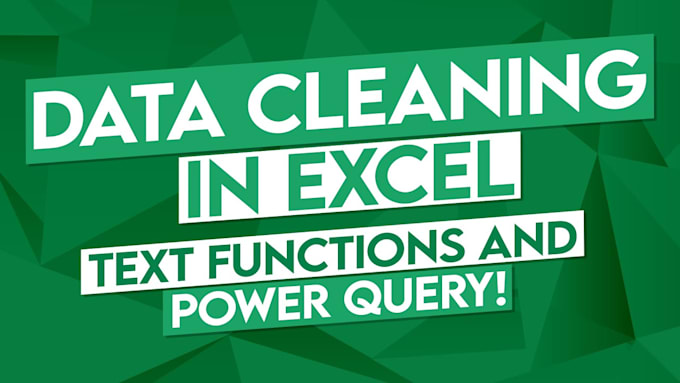 data clean and formatting in excel