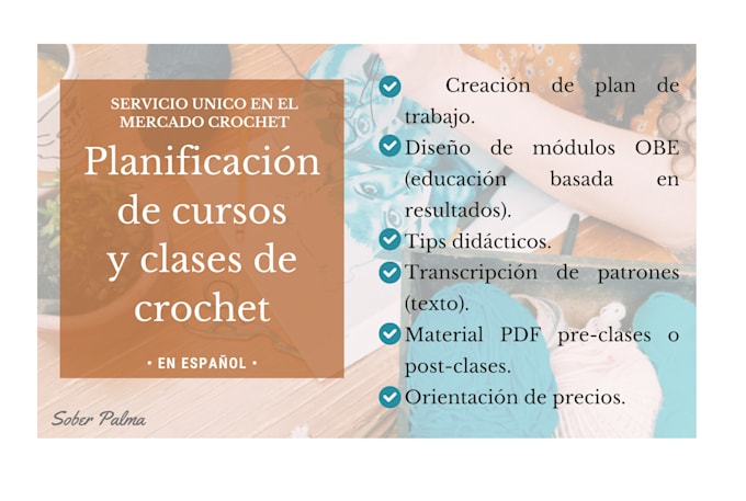 create a course outline or crocheting lesson plans