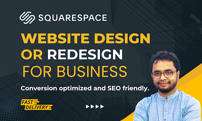 build squarespace website design or squarespace landing page