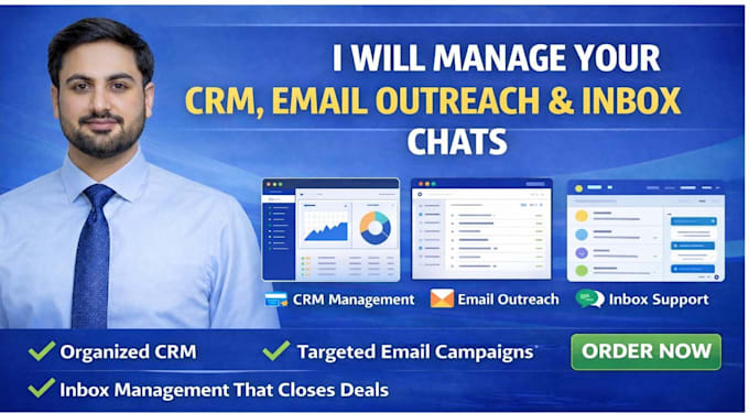manage your CRM, linkedin lead generation, and  data cleanup