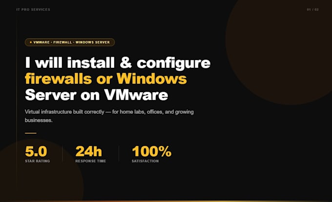 install and configure firewalls or windows server on vmware