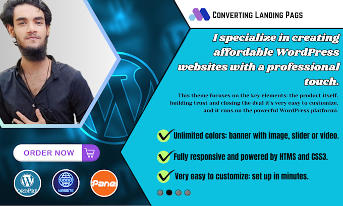 design a wordpre website at a low cost with professionaly