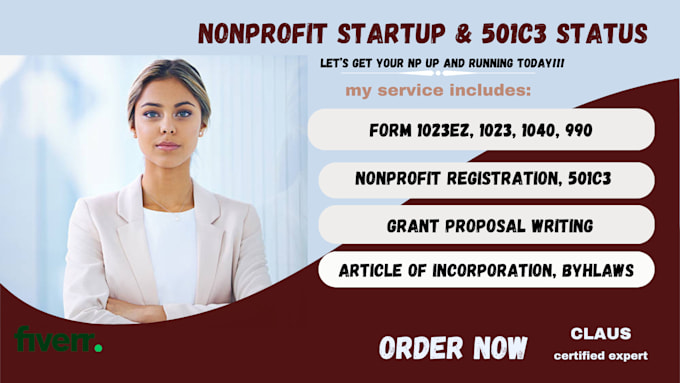 Do non profit registration, reinstate 501c3, tax exempt form 
