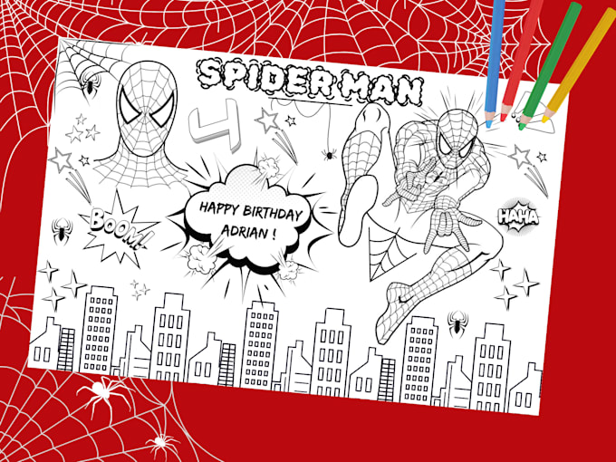 create fun custom placemat party sheet for kids