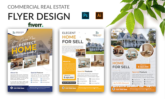 do commercial real estate flyer or brochure design