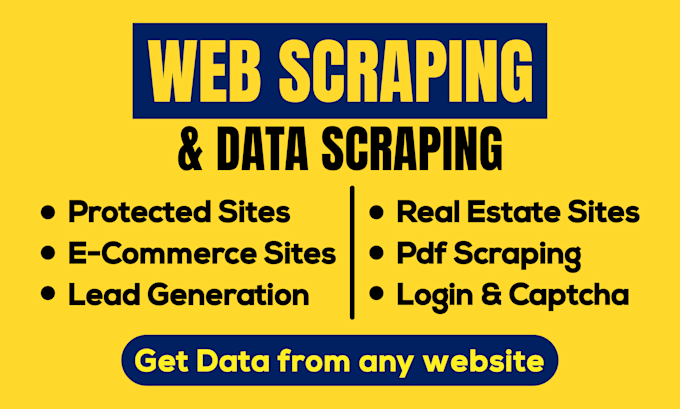 use web crawler, data scraper, and parser to scrape website data