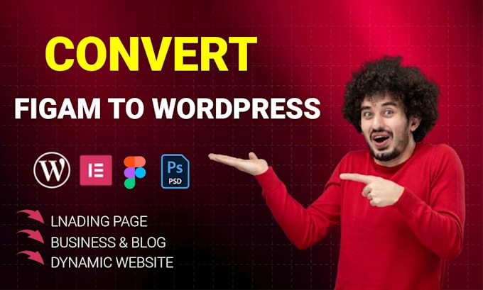 convert figma to wordpress, elementor website design