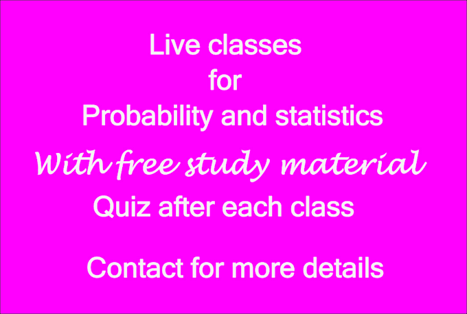 teach you probability and statistics