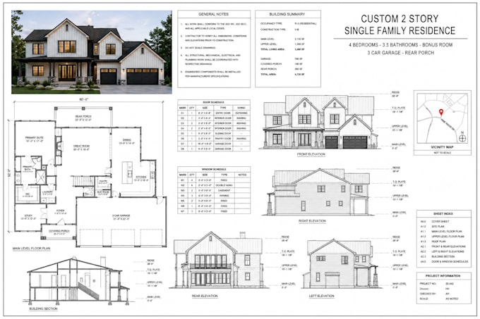 create architectural floor plan and city permit drawings