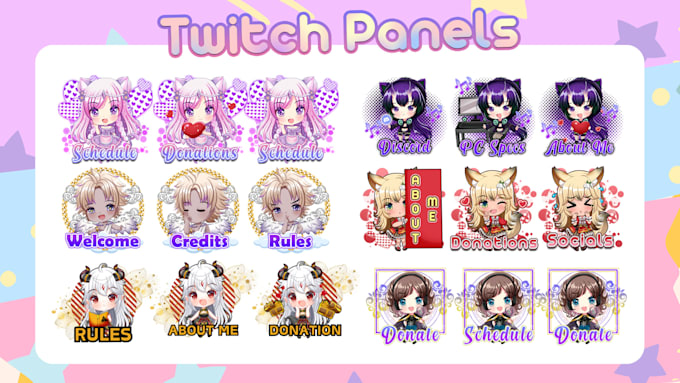 create custom twitch panels, twitch overlay for your stream