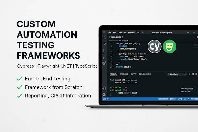 develop cypress, playwright automation testing framework for qa testing