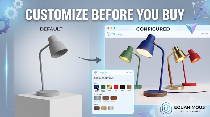 build a 3d product configurator with threejs r3f and webgl