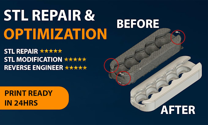 fix repair reverse engineer stl mesh files for 3d printing