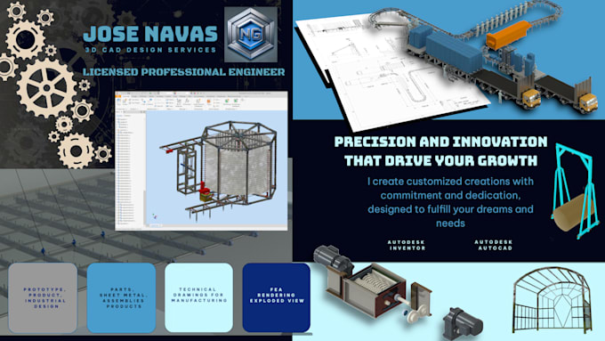 Do 3d cad modeling and mechanical product design by Josenavas27 | Fiverr