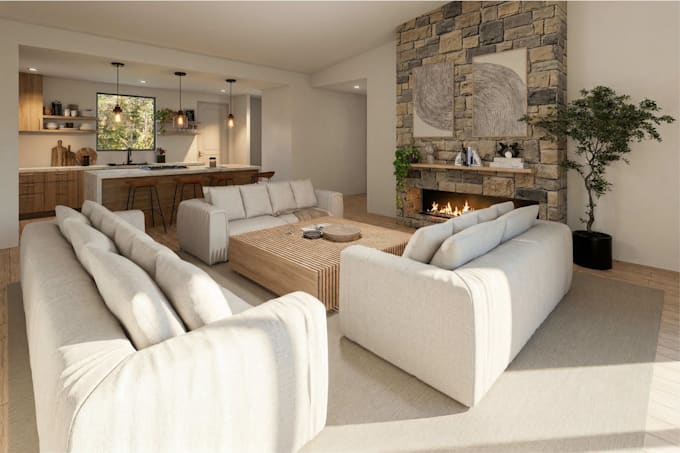 do interior design sketchup modelling and 3d renderings