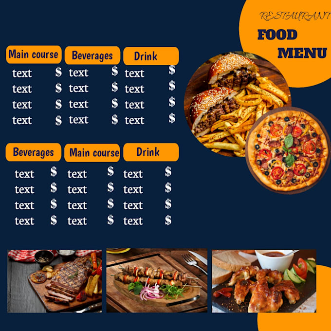 Design modern menu restaurant menu digital menu by Halimachfk | Fiverr
