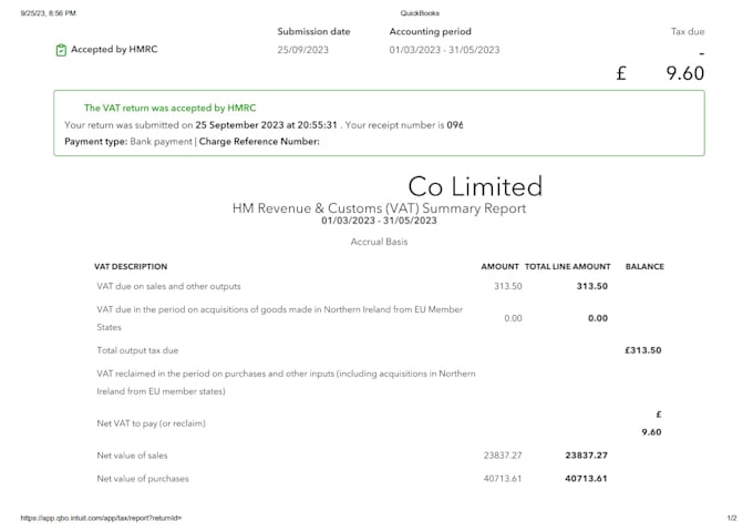 submit UK vat return on quickbooks