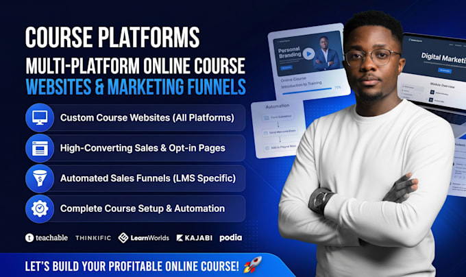 do online course website in teachable thinkific learnworlds kajabi podia expert