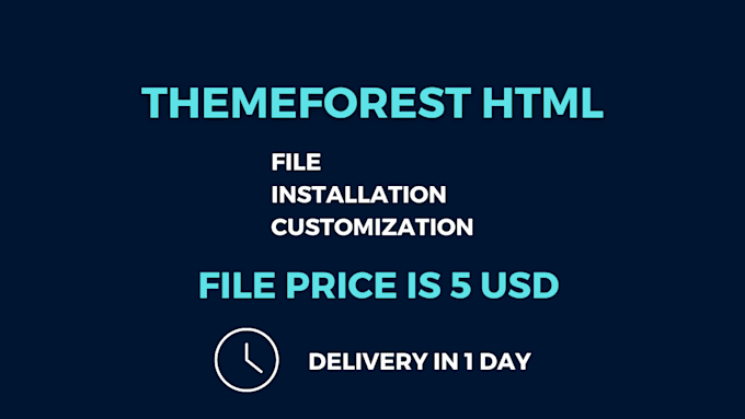 Clone and customize html template from themeforest or envato by