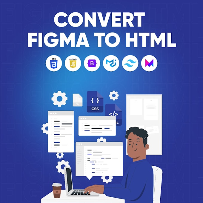Convert figma to html css and tailwind css by Yaxit_jhajhria | Fiverr