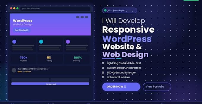 develop responsive wordpress website and web design