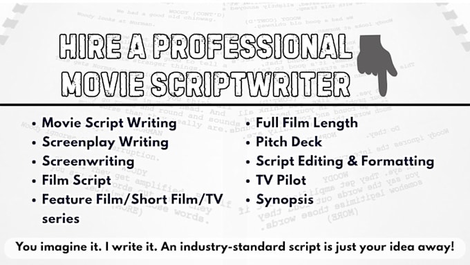 write movie script screenplay scriptwriter feature film scriptwriting short film