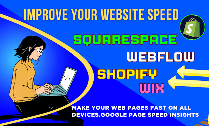 speed up squarespace webflow wix shopify website