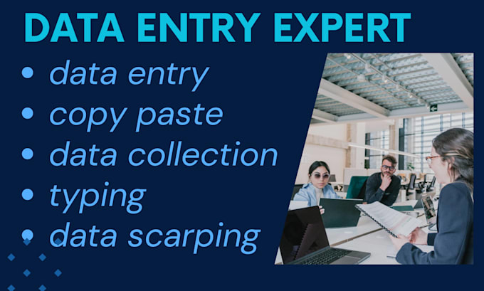 Do data entry, copy paste, typing and data analysis by Muntahamoni | Fiverr