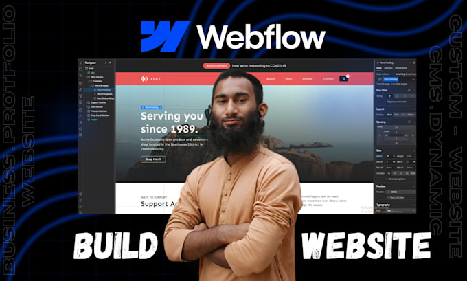 design or redesign a professional webflow website